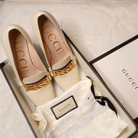 gucci sylvie loafer white|Gucci loafers outlet.